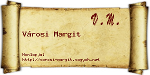Városi Margit névjegykártya